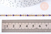 Bracelet ou collier acier doré 14k résine violet,fourniture créative,chaine doree, bracelet chaîne fine,1.5mm,20.5cm, l'unité G3601-Gingerlily Perles