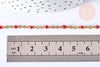 Bracelet ou collier acier doré 14k résine rouge, chaine doree, bracelet chaîne fine,création bijou,1.5mm,20.5cm, l'unité G3599-Gingerlily Perles