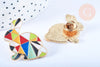 Broche pin's lapin origami doré émail multicolore 34x27mm,broche dorée,creation bijoux,décoration veste,l'unité G6622-Gingerlily Perles