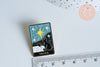 Broche pins carte tarot L'étoile mystique émail noir doré émail 30.5mm,broche dorée,décoration veste,l'unité-G6715-Gingerlily Perles