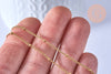 chaine de cheville acier satellite doré 14k chaine doree, bracelet chaîne fine,création bijou,1.5mm,23cm, l'unité G4362-Gingerlily Perles