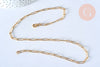 Chaine laiton doré maille rectangle,chaine collier,création bijoux,chaine large,12x3.5mm,chaine complète, l'unité,G2424