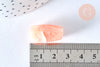 Perle en acrylique rose 25mm imitation pierre, perle acrylique corail clair,création bijou,les 5 G6797