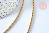 Chaine complète acier dorée 14k serpent,chaine fantaisie,chaine collier,sans nickel,chaine fantaisie,chaine complète,2mm,50cm-G1252-Gingerlily Perles