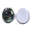 Cabochon ovale nacre ormeau 14mm, cabochon nacre noire, cabochon coquillage, nacre naturelle, l'unité G5905-Gingerlily Perles