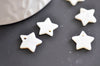 Charm etoile nacre blanche naturelle, pendentif étoile,étoile nacre, coquillage blanc, création bijoux, 12mm, lot de 10 -G144