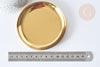 plateau présentoir Rond à bijoux acier 430 inoxydable doré 101mm, l'unité G7916-Gingerlily Perles