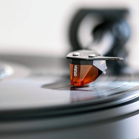 Close-up of a 2M Bronze on a record