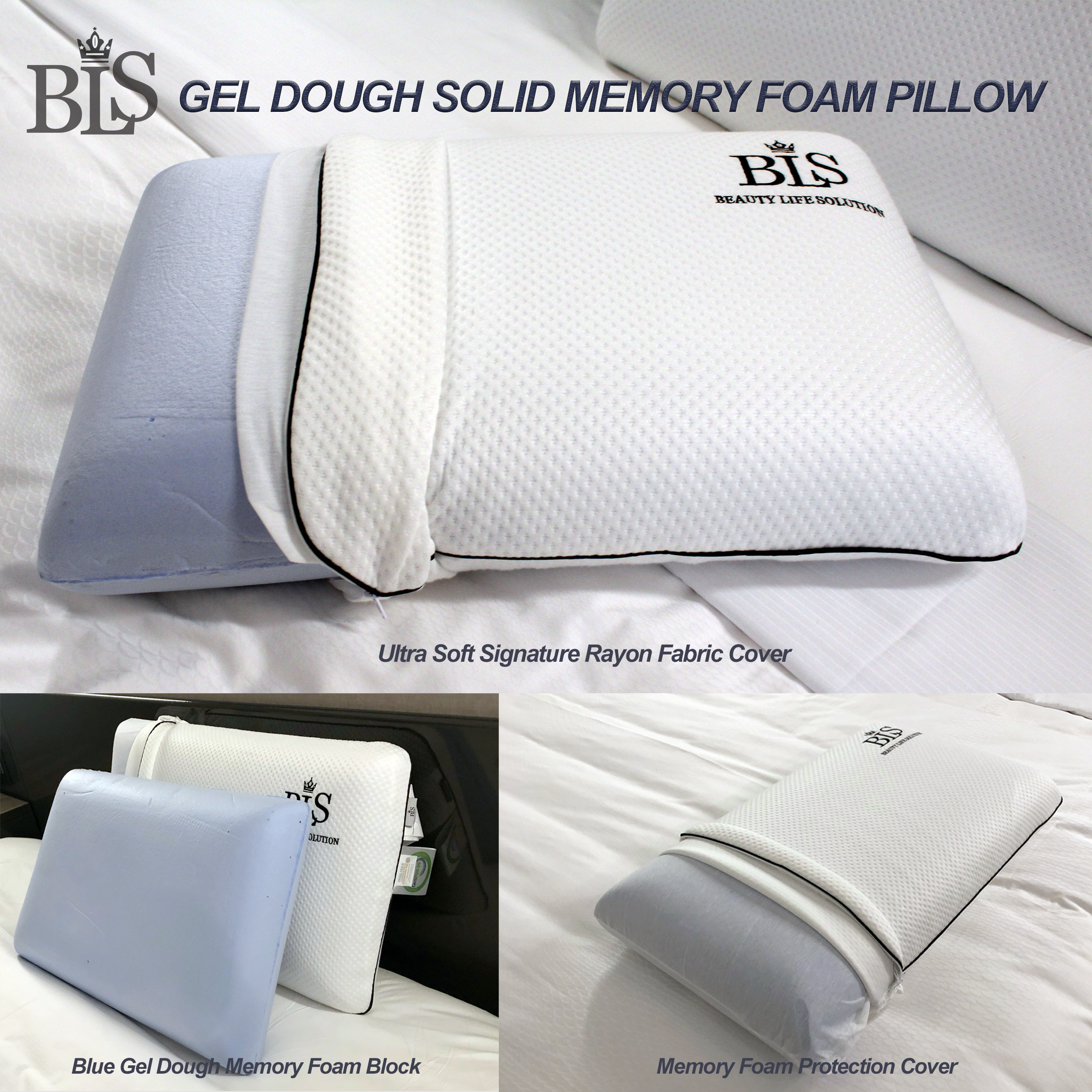 solid memory foam pillow