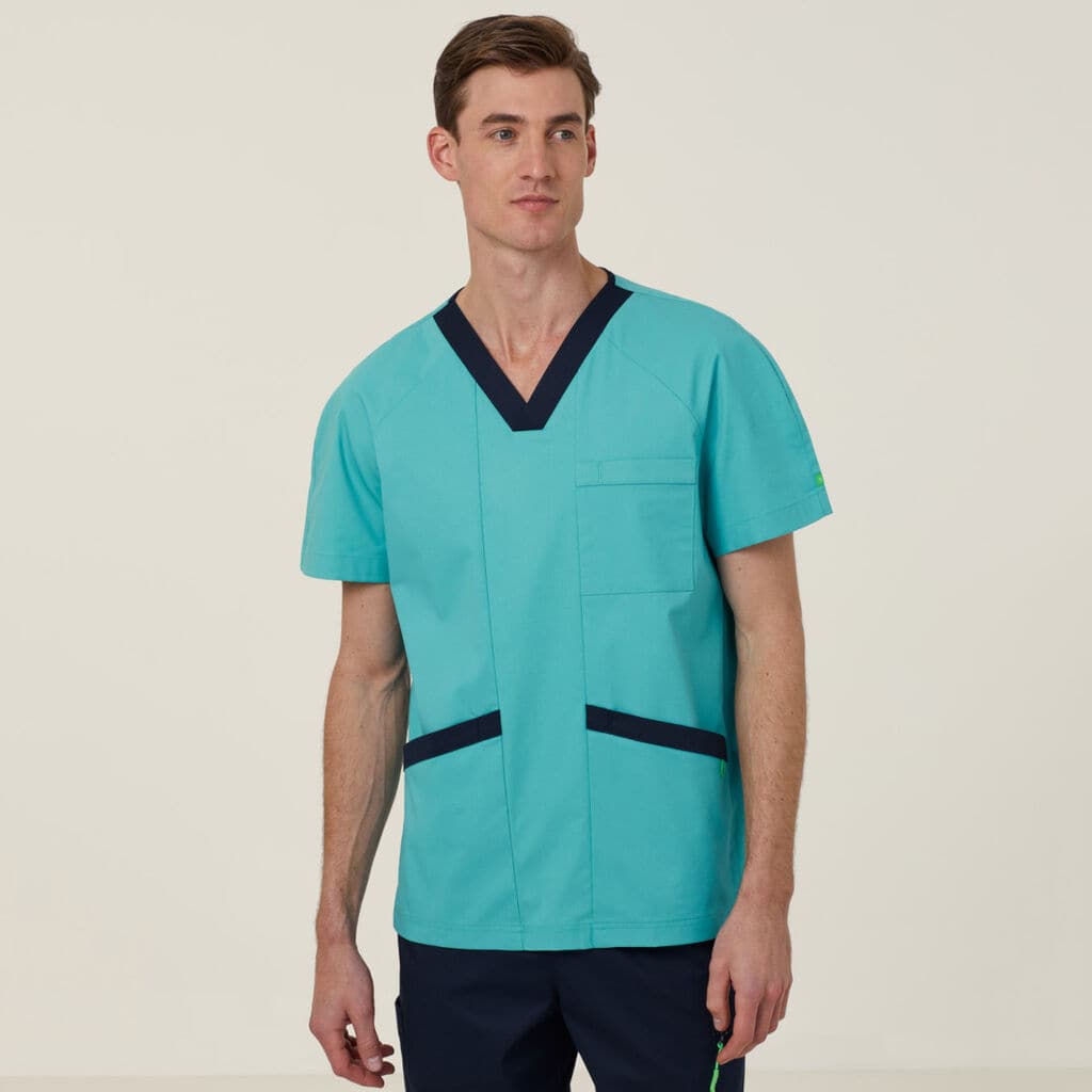 Next-Gen Antibacterial Active Blackburn Mandarin Collar Scrub Top