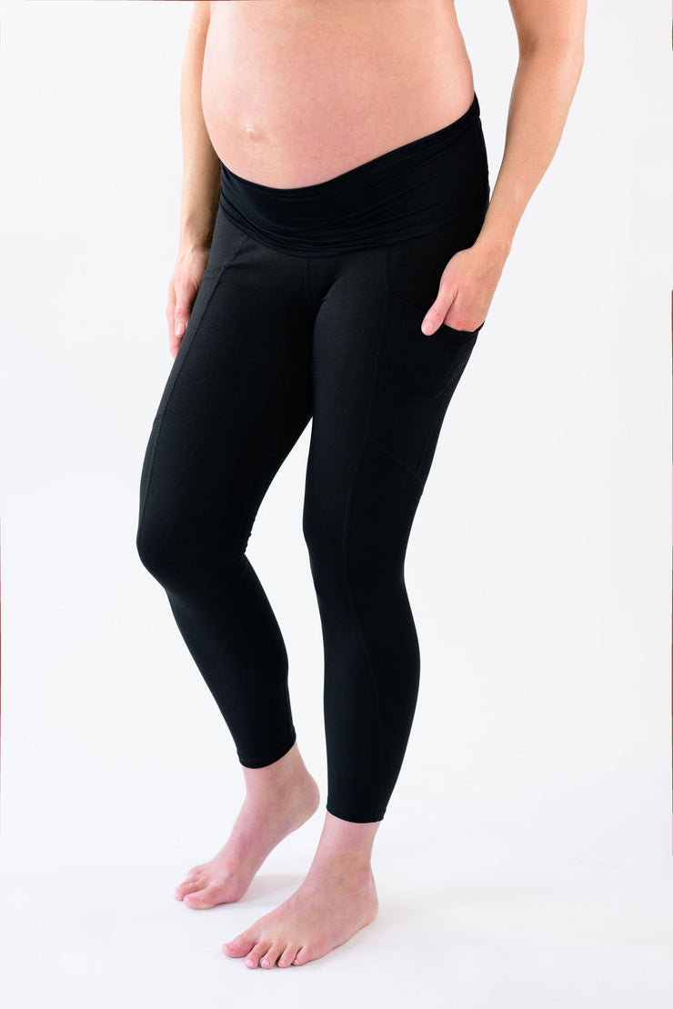 Berkley Clothing Janey Over Belly Maternity Legging in Black ...