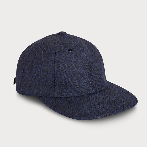 navy blue wool baseball cap