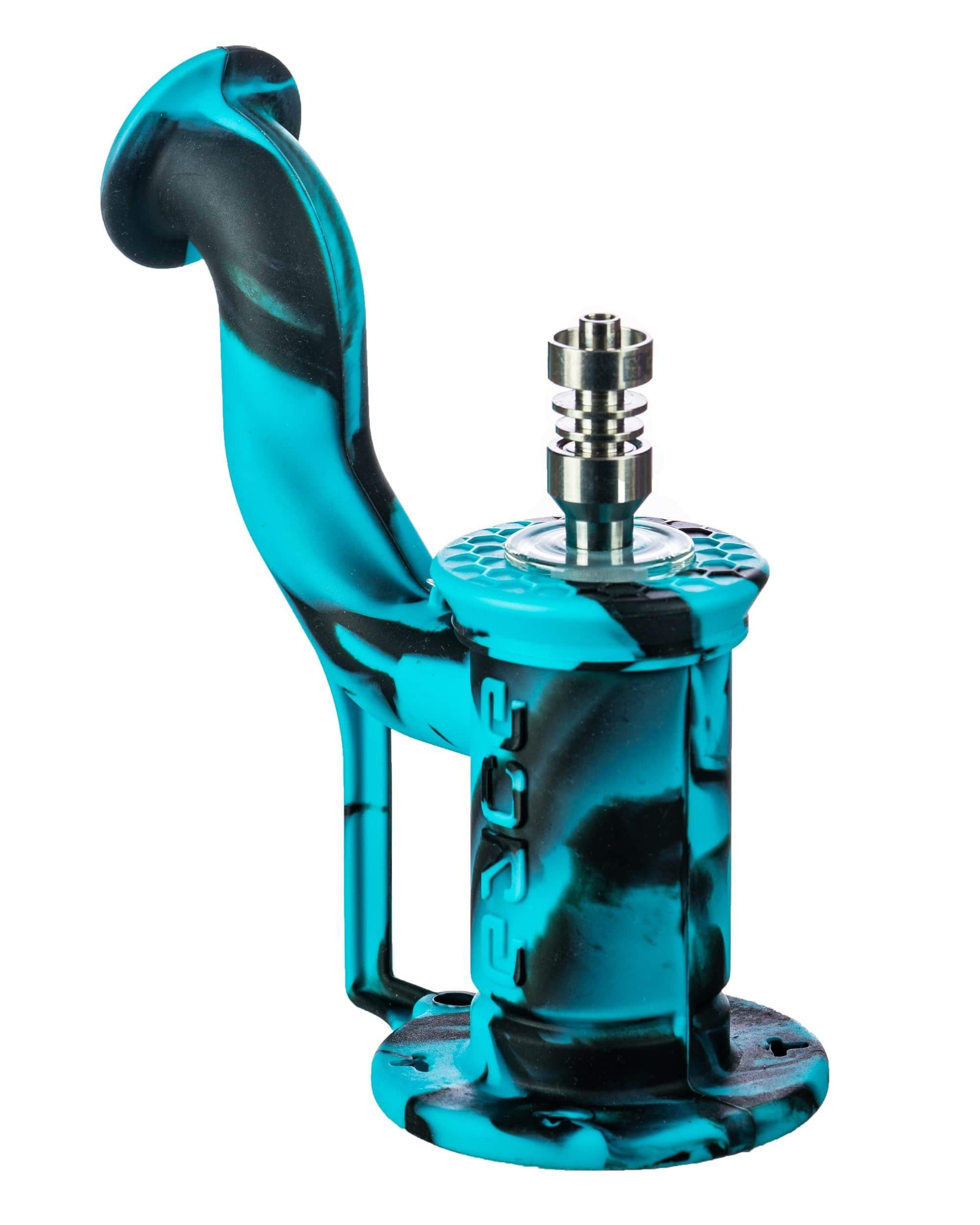 Silicone Bubbler Rig in Blue Marble