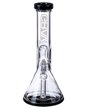 Black Accented Beaker Bong with Inverted Restriction