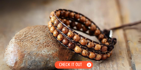 wooden wrap bracelet