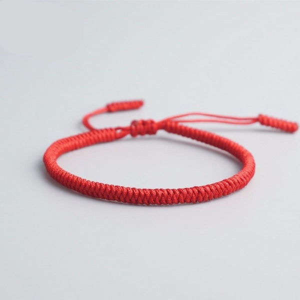 Tibetan Buddhist Lucky Red Bracelet Rope Copper Beaded Handmade Women Men  Gift | eBay