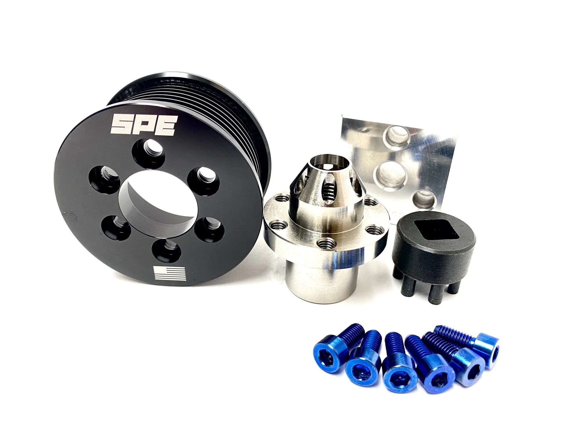 SPE 2020+ GT500 PULLEY KIT WITH TITANIUM HUB & INSTALL TOOLS