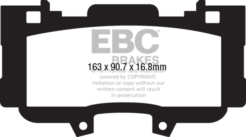 EBC 15+ Ford Mustang 2.3 Turbo Performance Pkg Redstuff Front Brake Pads