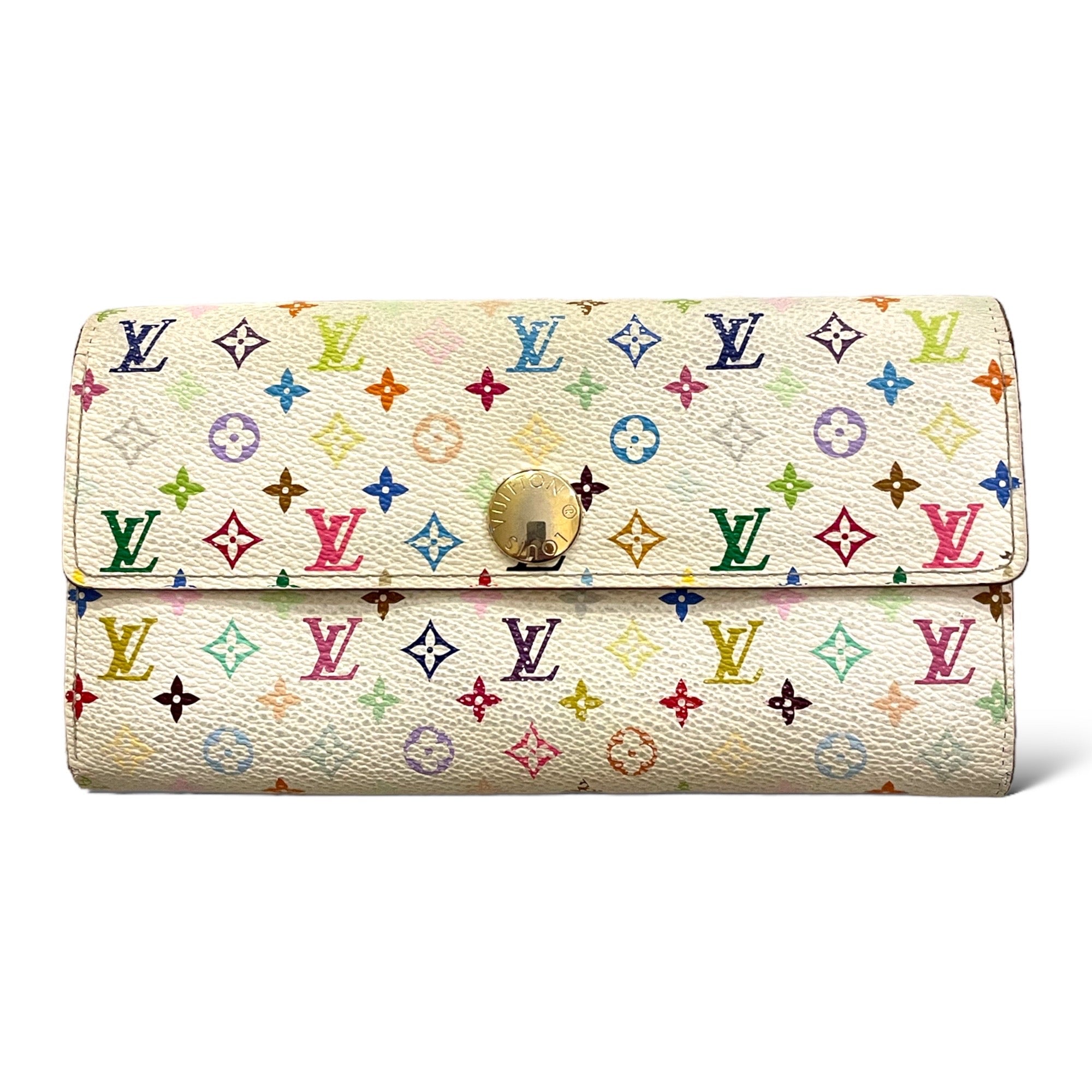 Louis Vuitton, Bags, Louis Vuitton Multicolor White Kisslock Wallet