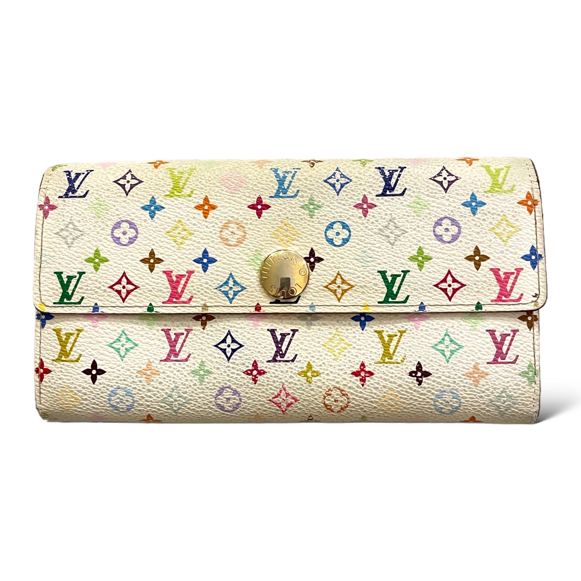 Louis Vuitton White Multicolor Monogram Sarah Wallet Louis Vuitton | The  Luxury Closet