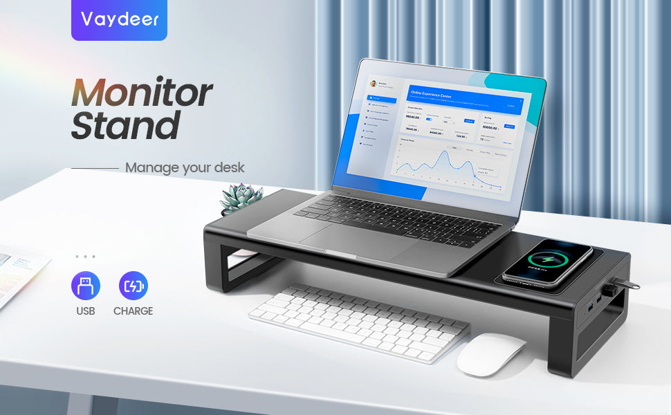 Vaydeer Monitor Stand with USB 3.0 Hubs Aluminum India