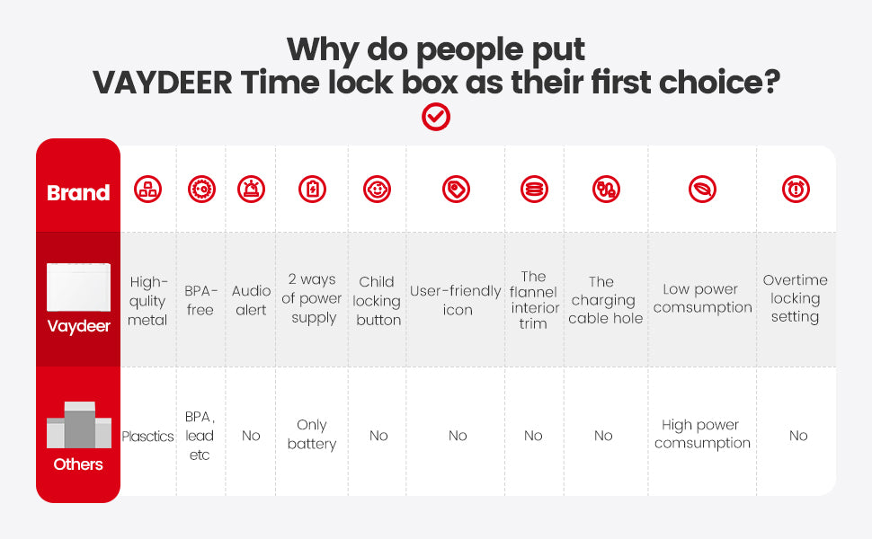 VAYDEER time locked box