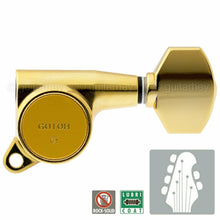 Load image into Gallery viewer, NEW Gotoh SG381-07 L4+R2 Set Mini Tuners w/ Screws and Bushings 4x2 - GOLD