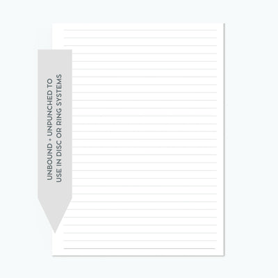 a5 lined paper unpunched