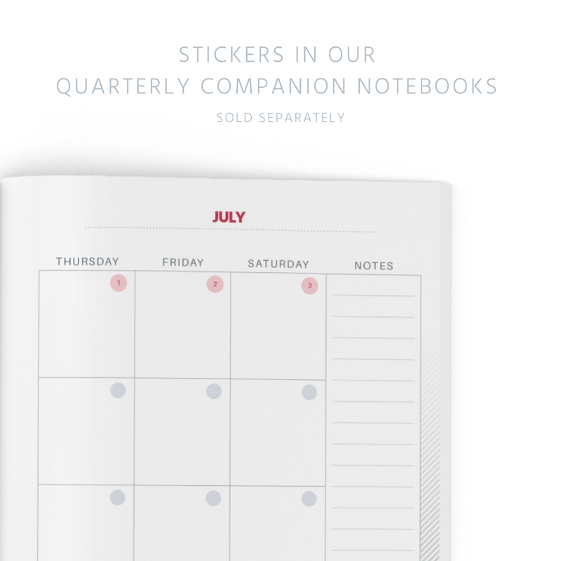 GOLD DATE DOT Monthly Planner Stickers