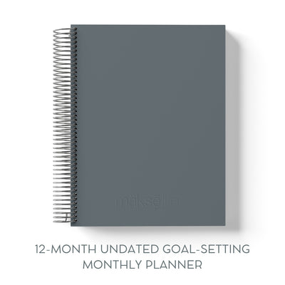 12-Month Undated Goal-Setting + Monthly Planner - Cloud – MakseLife