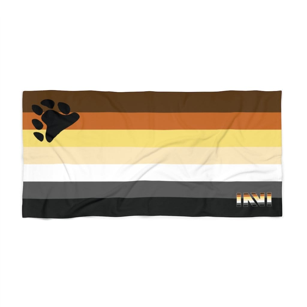 Gay Pride #2 - BEACH TOWEL Rainbow Flag Retro Tiger Stripes Pool Cruise  Gift