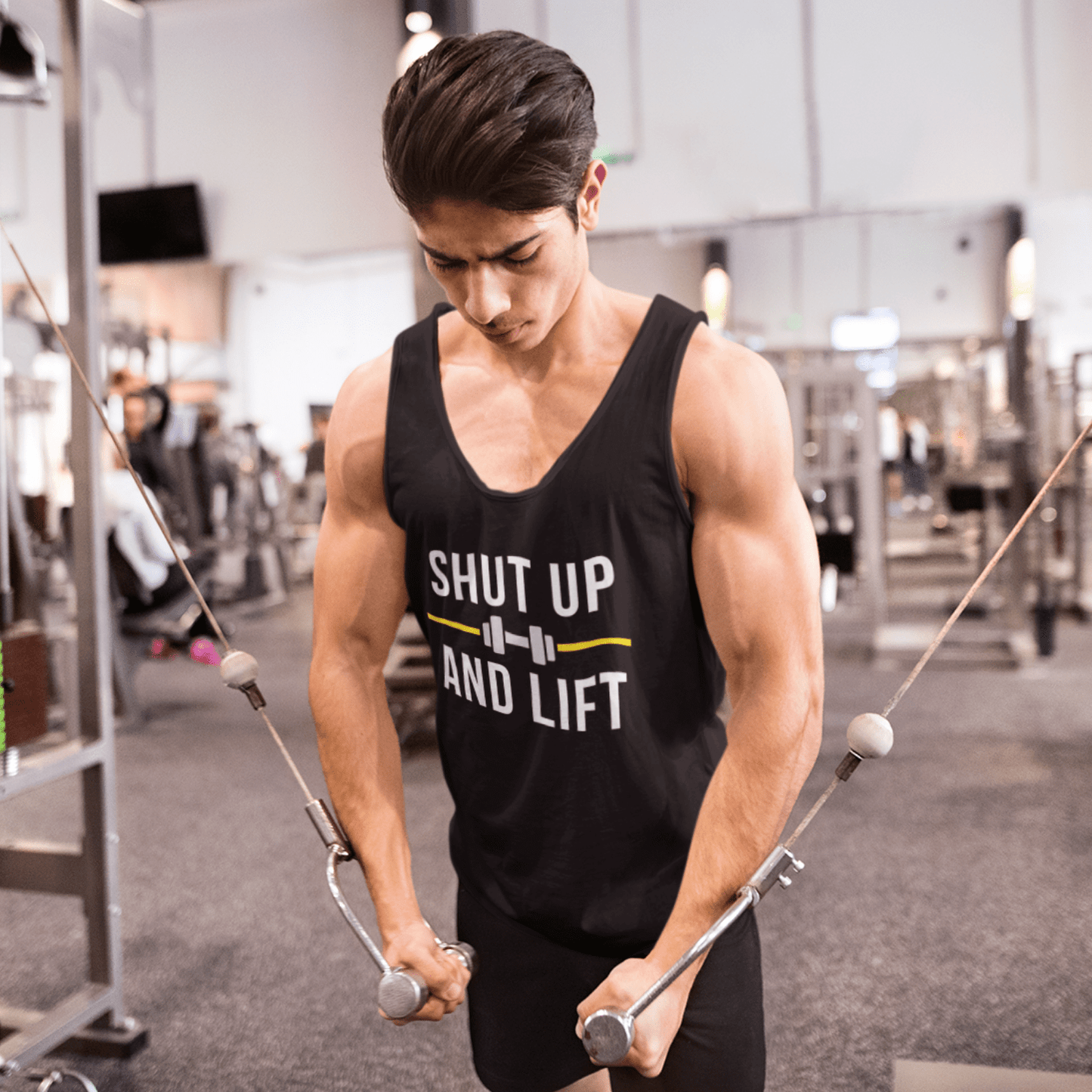 Shut Up And Lift Tank Top by AwesomeArt