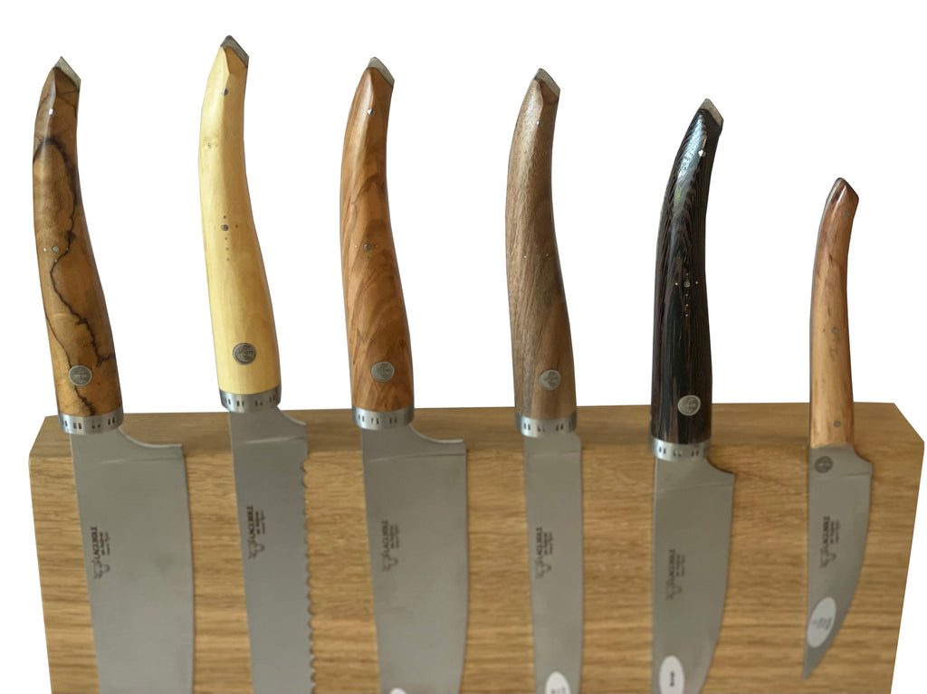 Laguiole Kitchen Knives Set of 5 with Magnetic Block