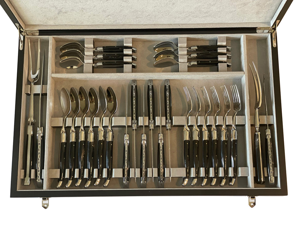 Laguiole en Aubrac Luxury 24-Piece Handcrafted Flatware Set