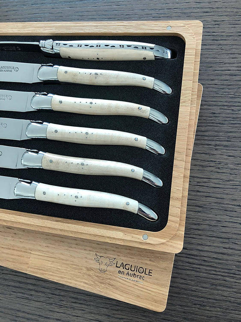 Handcrafted 6-Piece Steak Knife Set with Mixed French Wood Handles - L —  Julie & Ev