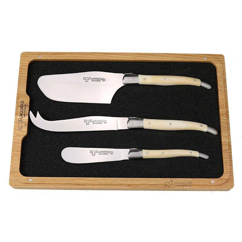 Abalon™ Artisan Forged Stainless Steel Cheese Knives (set of 3