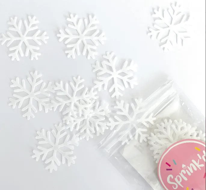 Precut Edible Wafer White Snowflakes - Nuts Free Cake Decorations – Quality  Sprinkles (UK) Ltd