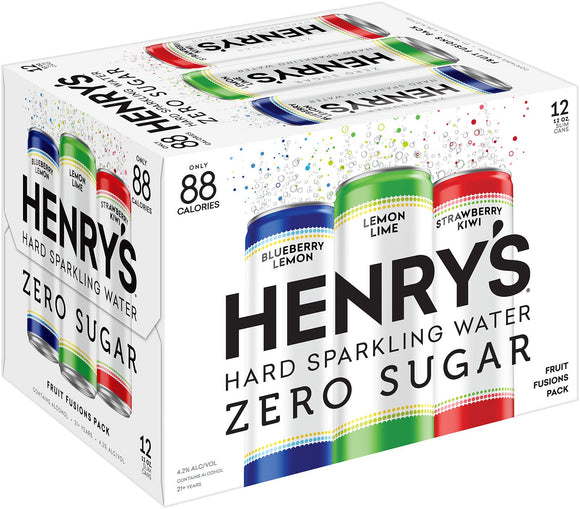 Henry s Hard Sparkling Water Zero Sugar 12PK CANS Uptownbeverage