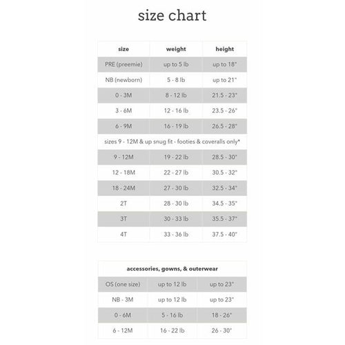 Me Size Chart Katiebug's Childrens Boutique