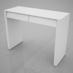 thin white dressing table