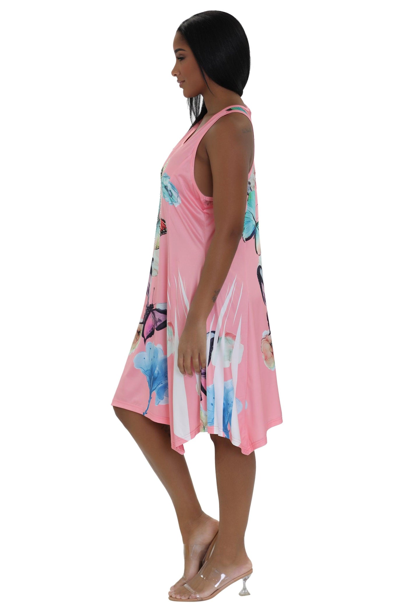 Butterfly Print Dress 21237  - Advance Apparels Inc