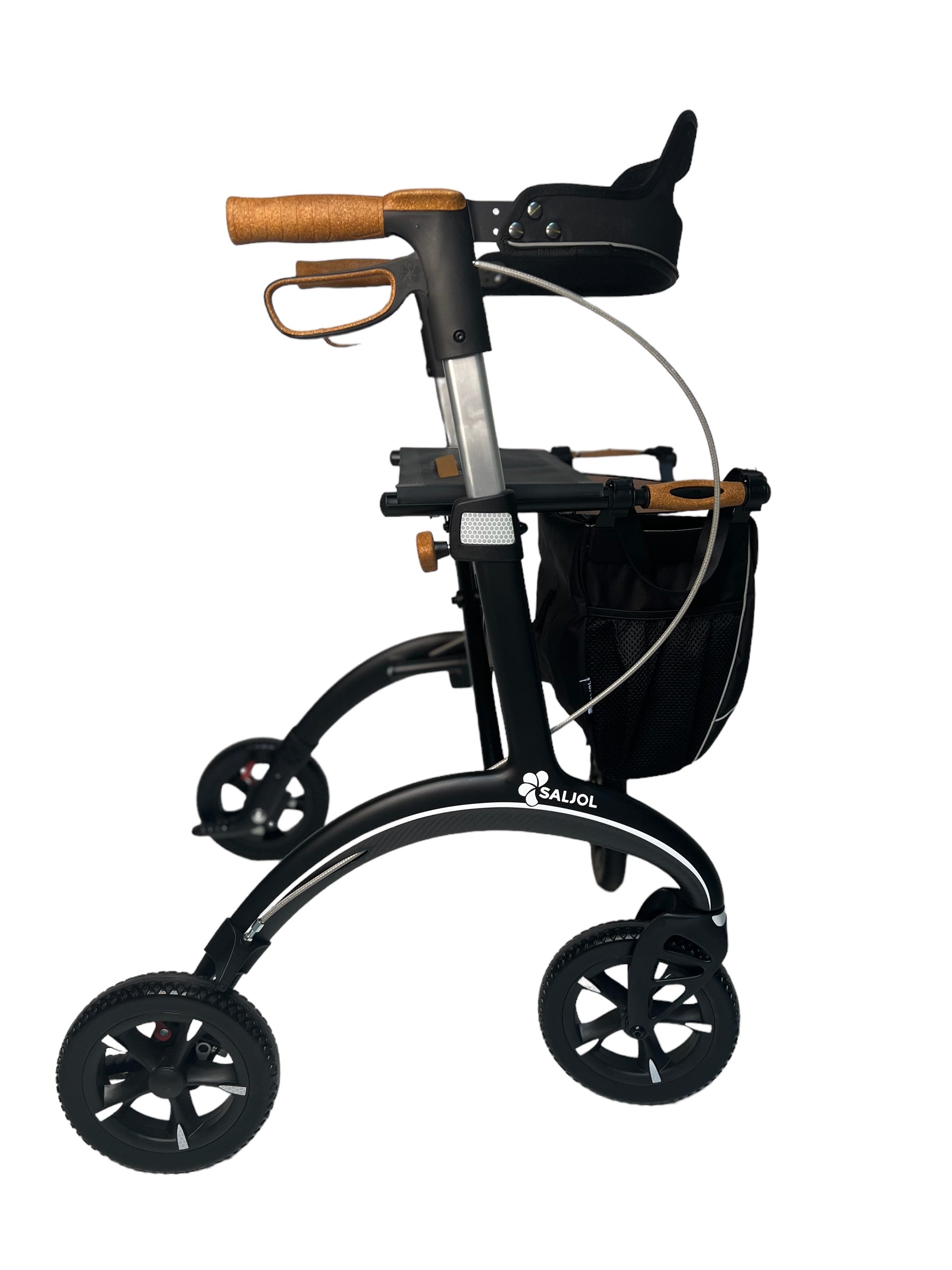 Billede af Luksus kulfiber rollator -unikt tysk design og ultra letvægtsrollator. Kun 5,8 kg, Sort