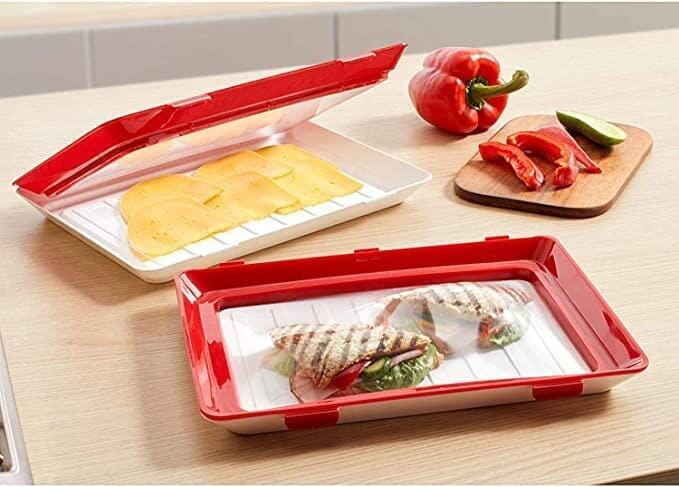 CLEVER TRAY - Smart bakke med genanvendelig folie. Mikroovn & Frostsikker