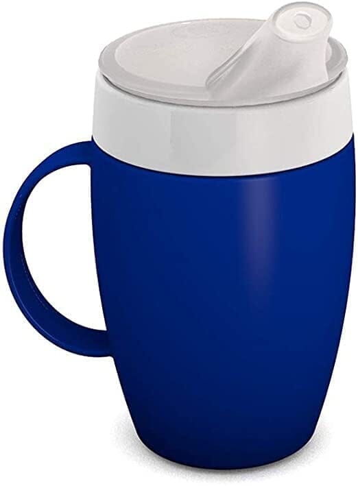 Billede af Ergonomisk drikkekop med én hank og drikketud - 3 forskellige farver, Blå