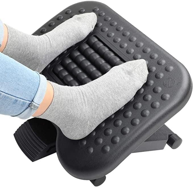 Billede af Ergonomisk fodstøtte med massagerulle -med let justerbare vinkler. 44 x 33 cm