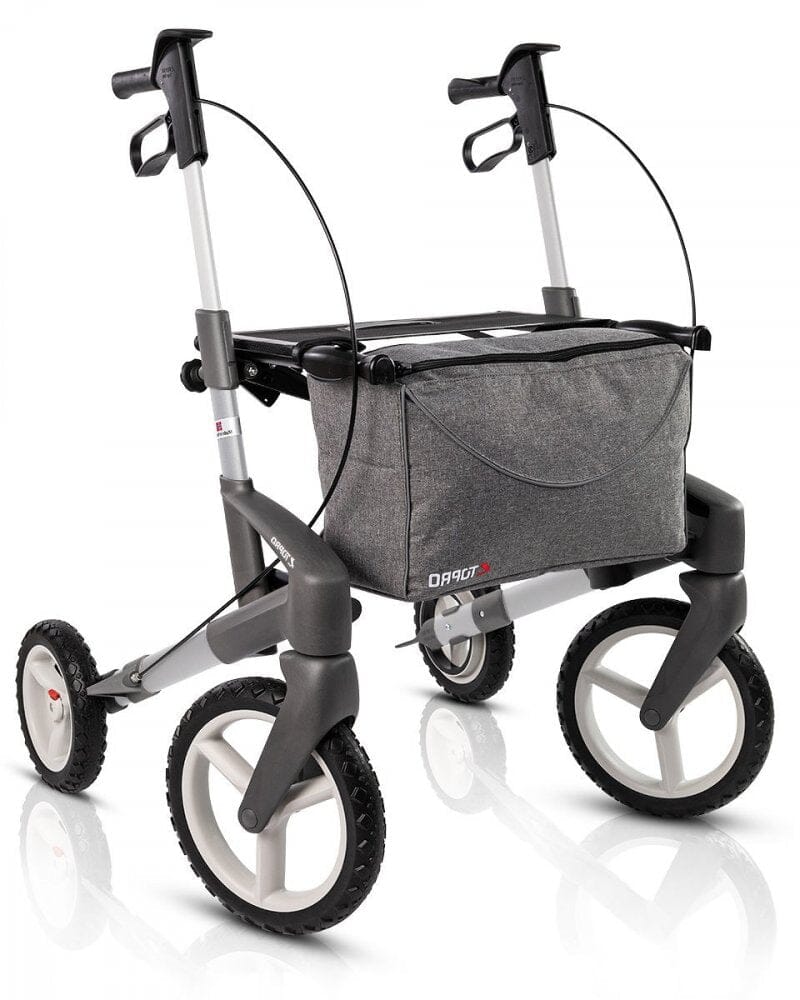 Billede af "Olympos OFFROAD" udendørsrollator - Let, foldbar & stabil. 8,6 kg!, SØLV - LARGE (62 CM)