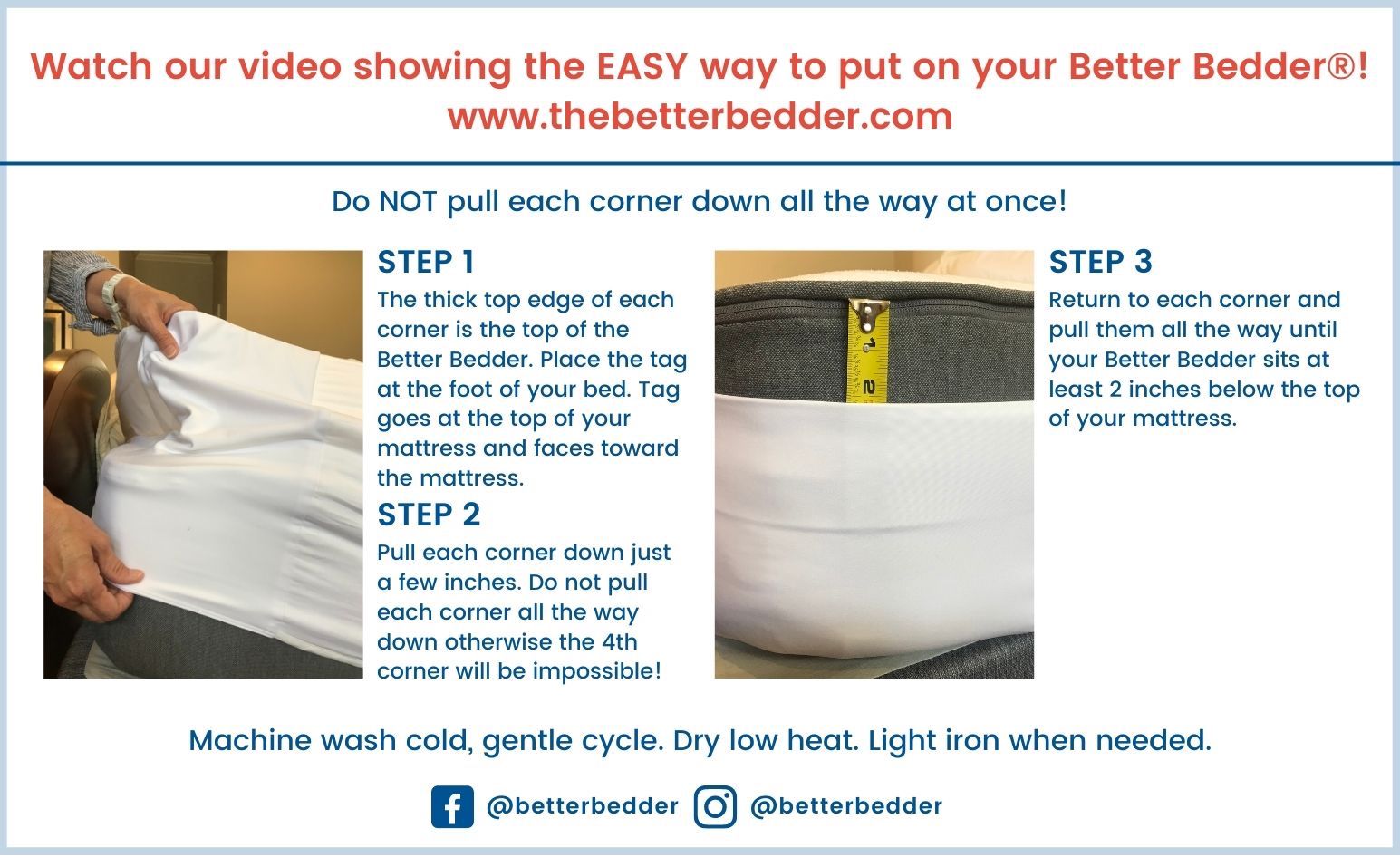 3. Video: How do I put on the Better Bedder®?