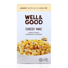 Well & Good Cheesy Mac Traditional Cheddar Flavour 110g