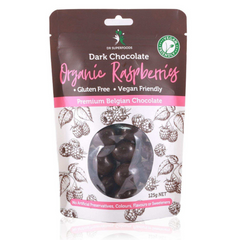 Dr Superfoods Organic Dark Chocolate Raspberries 125g