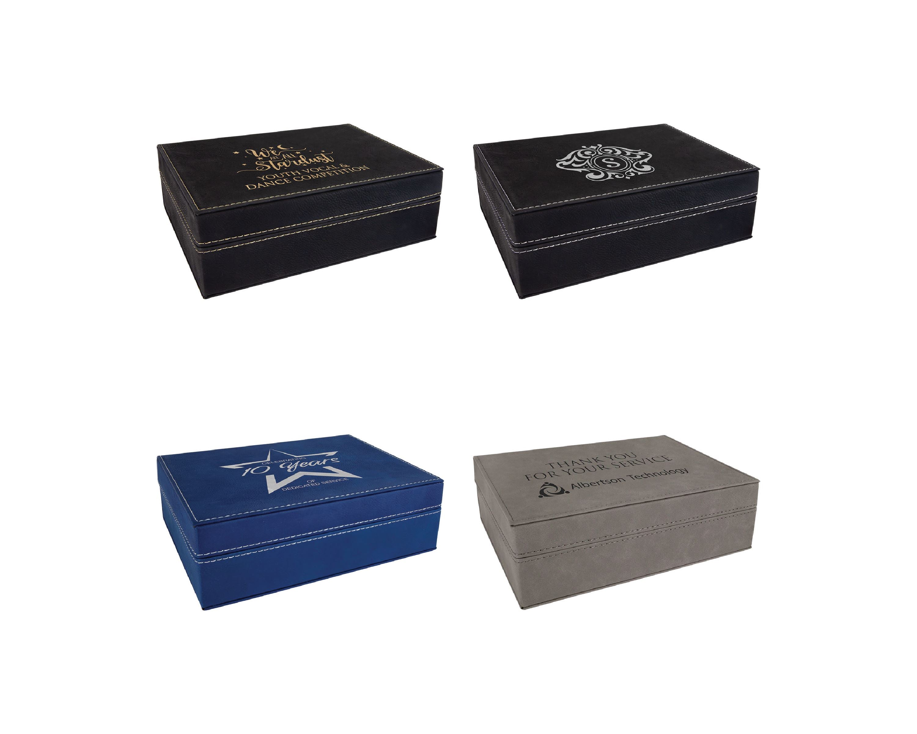 10 Luxury Leatherette Earring Boxes - Jewellers Earring Box